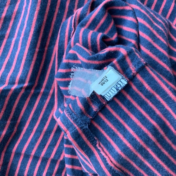 GAP Shirt Striped Boat Neck Red and Blue. Size S. - Picture 4 of 7